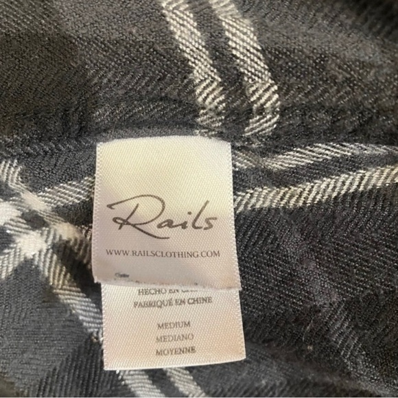 Rails Bianca Shirt Dress or Tunic in Onyx, Slate & White Combo - Picture 9 of 11